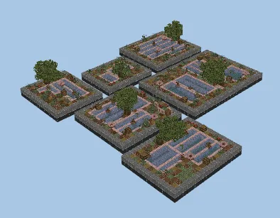 Japanese Rural Paddies Minecraft Terraforming Minecraft schematic preview