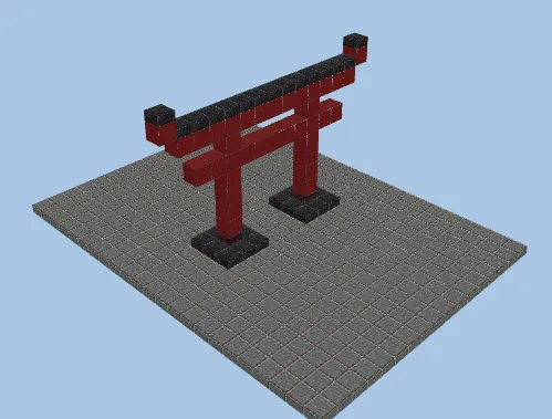 Japanese Shinto Shrine Structure Minecraft schematic preview