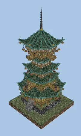 Japanese Style Base Minecraft schematic preview