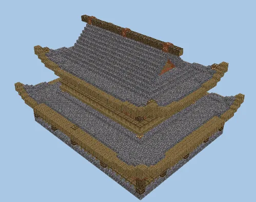 Japanese Style House Structure Minecraft schematic
