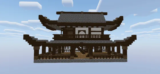 Japanese Style House Structure Minecraft schematic