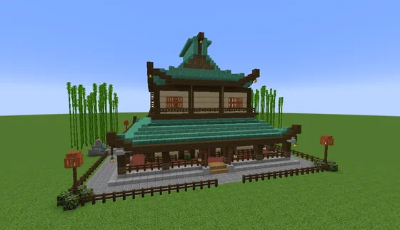 Japanese Style Mansion Minecraft schematic
