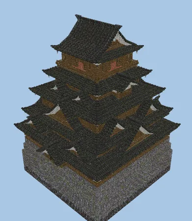 Medium Japanese Temple Minecraft schematic preview
