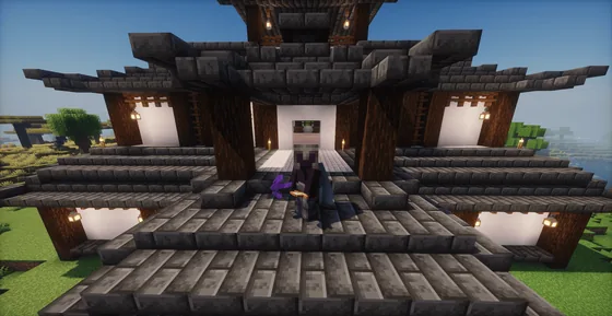 Japanese Style Trading Hall Minecraft schematic