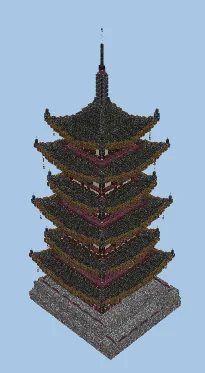 Japanese Style Shrine Minecraft schematic preview