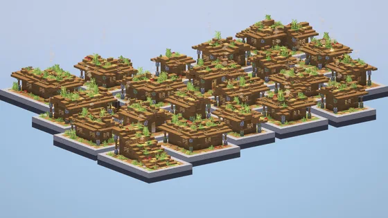 Japanese Village Houses Minecraft schematic