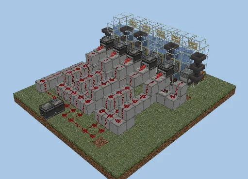 Kelp Farm With Observer Redstone Minecraft schematic