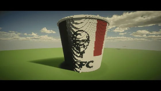KFC Style Decorated Chicken Farm Minecraft schematic
