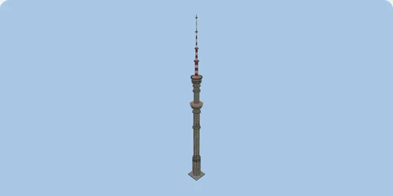 Koktobe TV Tower Almaty Minecraft schematic