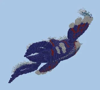 Kyogre Ocean Splash Sculpture Minecraft schematic