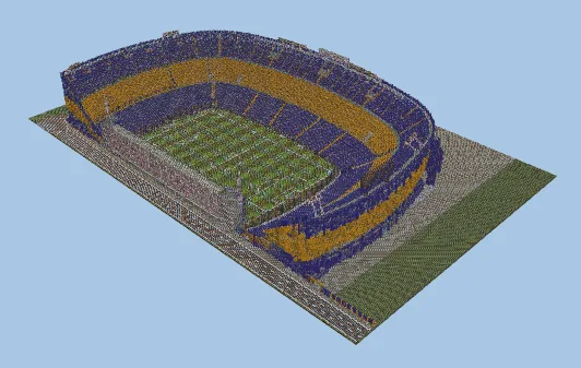 La Bombonera Boca Juniors Soccer Stadium Minecraft schematic preview