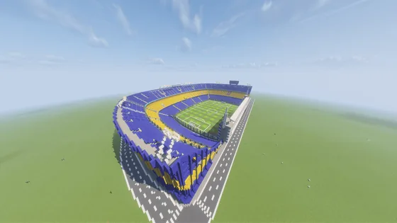 La Bombonera Boca Juniors Soccer Stadium Minecraft schematic