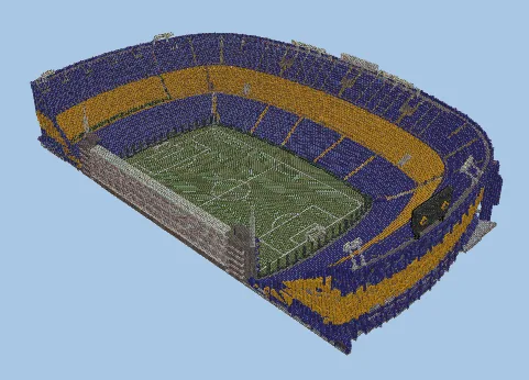 La Bombonera Stadium Recreation Minecraft schematic preview