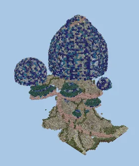 Large Blue Mushroom House Minecraft schematic