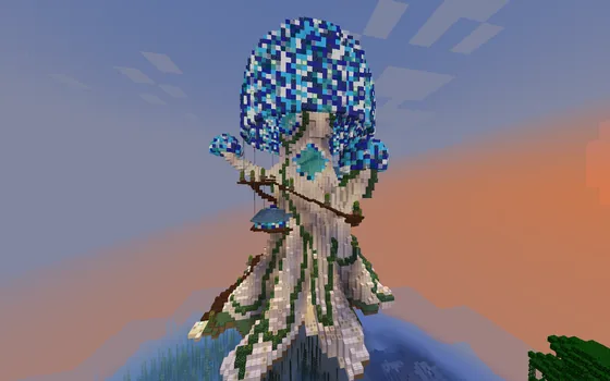 Large Blue Mushroom House Minecraft schematic