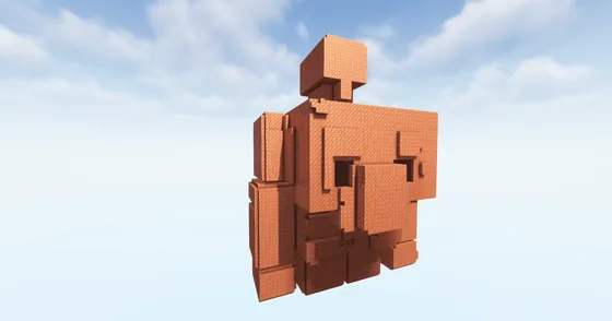 Large Copper Golem Statue 3D Minecraft Schematic Minecraft schematic