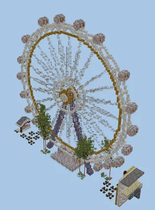 Large Ferris Wheel Minecraft schematic