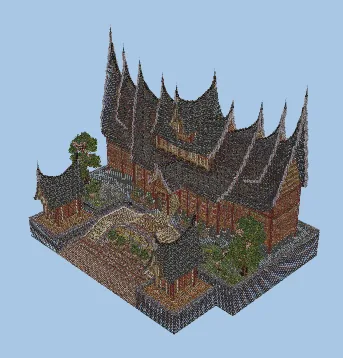 Large Gadang House Minecraft schematic preview