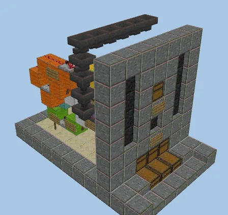 Large Item Storage & Sorting Module Minecraft schematic preview
