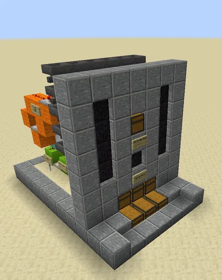 Large Item Storage & Sorting Module Minecraft schematic