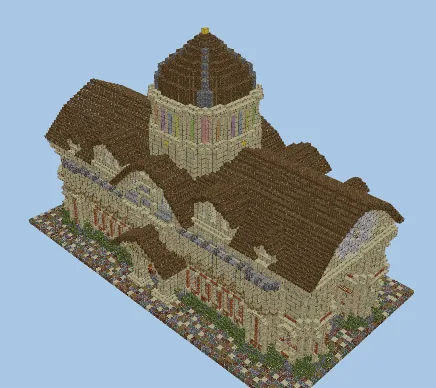 Large Minecraft Town Hall Building Minecraft schematic