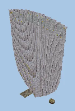 Large Porsche Logo Pixel Art Minecraft schematic