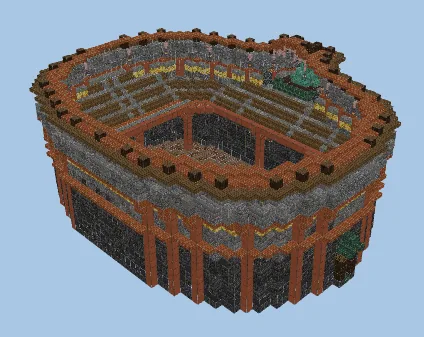Large PvP Combat Arena Minecraft schematic preview