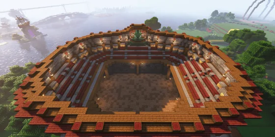 Large PvP Combat Arena Minecraft schematic