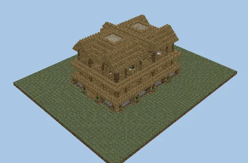 Large Wooden Mansion Build Minecraft schematic preview