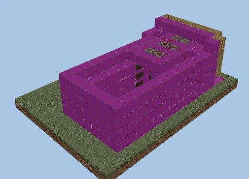 Lava Protected House Entrance Minecraft schematic