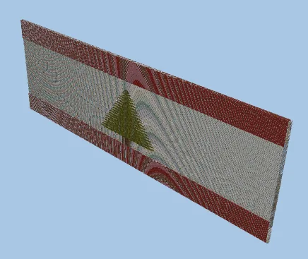 Lebanon Flag Pixel Art Minecraft schematic preview