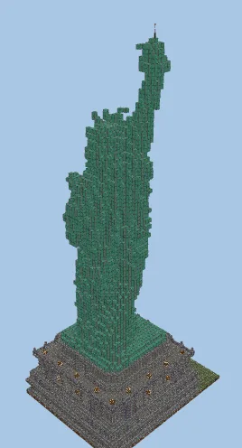 Liberty Statue Copper Build Minecraft schematic preview