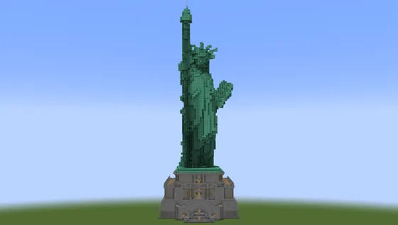 Liberty Statue Copper Build Minecraft schematic