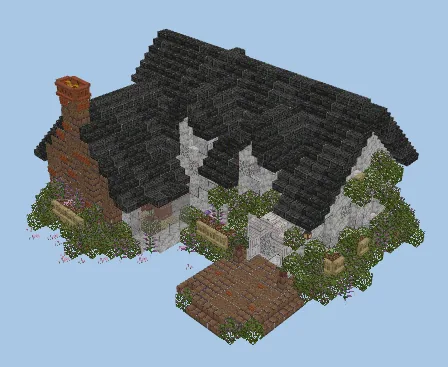 Lilac Cottage House Minecraft schematic preview