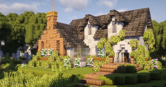 Lilac Cottage House Minecraft schematic