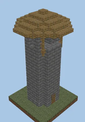 Small Stone Brick Tower Minecraft schematic preview