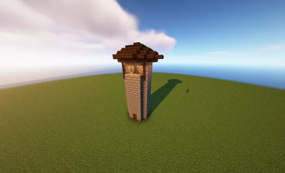 Small Stone Brick Tower Minecraft schematic