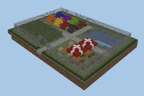 Local Park With Maze Minecraft schematic