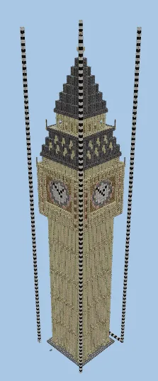 London's Big Ben Tower Minecraft schematic