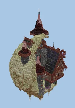 Lunar Palace Decorative Castle Build Minecraft schematic