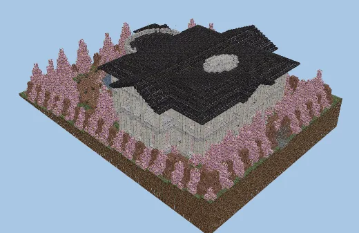 Luxury White Two-Story House with Pool Minecraft schematic preview