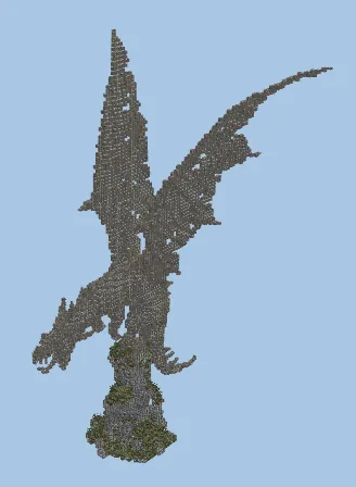Majestic Dragon Sculpture for Minecraft Worlds Minecraft schematic
