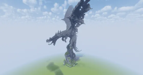Majestic Dragon Sculpture for Minecraft Worlds Minecraft schematic