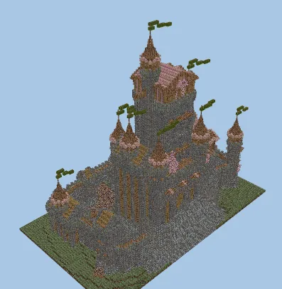 Majestic Mountain Medieval Castle Minecraft schematic