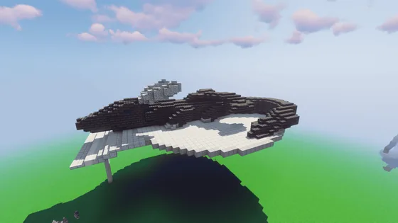 Majestic Sleeping Dragon Statue Minecraft schematic
