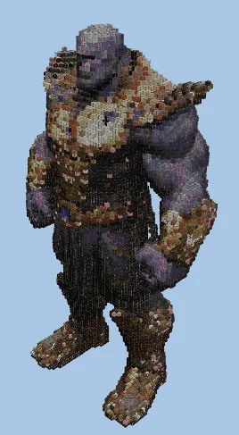 Marvel Thanos Statue Minecraft schematic