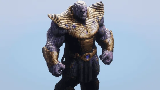 Marvel Thanos Statue Minecraft schematic