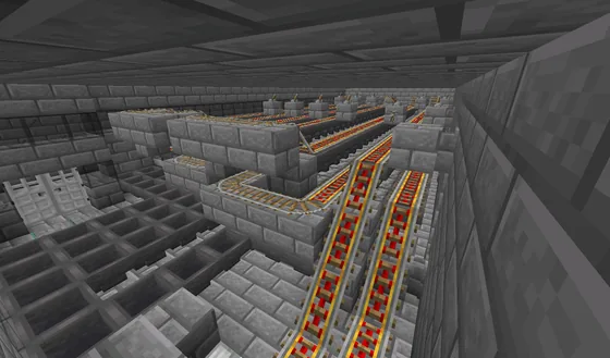 Massive 125-Furnace Super Smelter Minecraft schematic