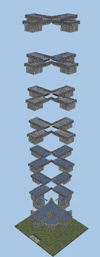 Massive 40-Module Iron Farm Minecraft schematic