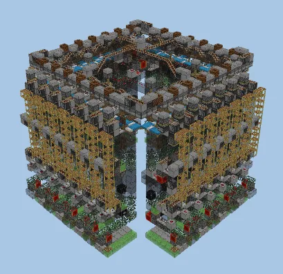 Massive Iron Farm Design Minecraft schematic preview